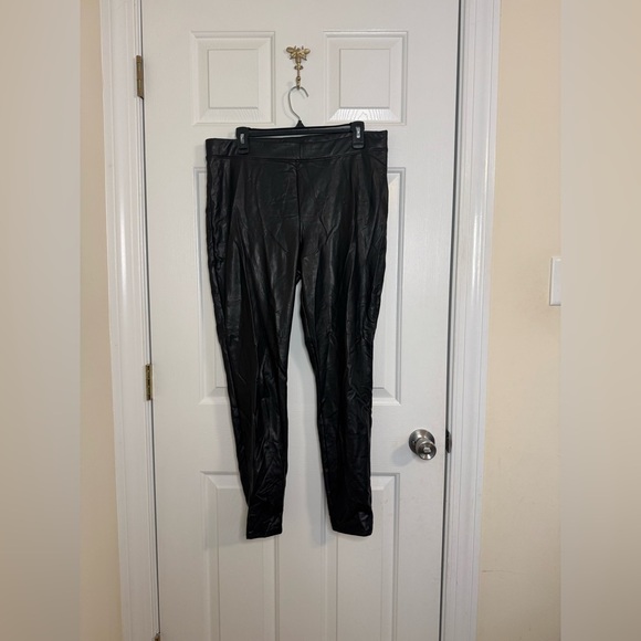 Express leggings large faux leather black NWT - Picture 1 of 5